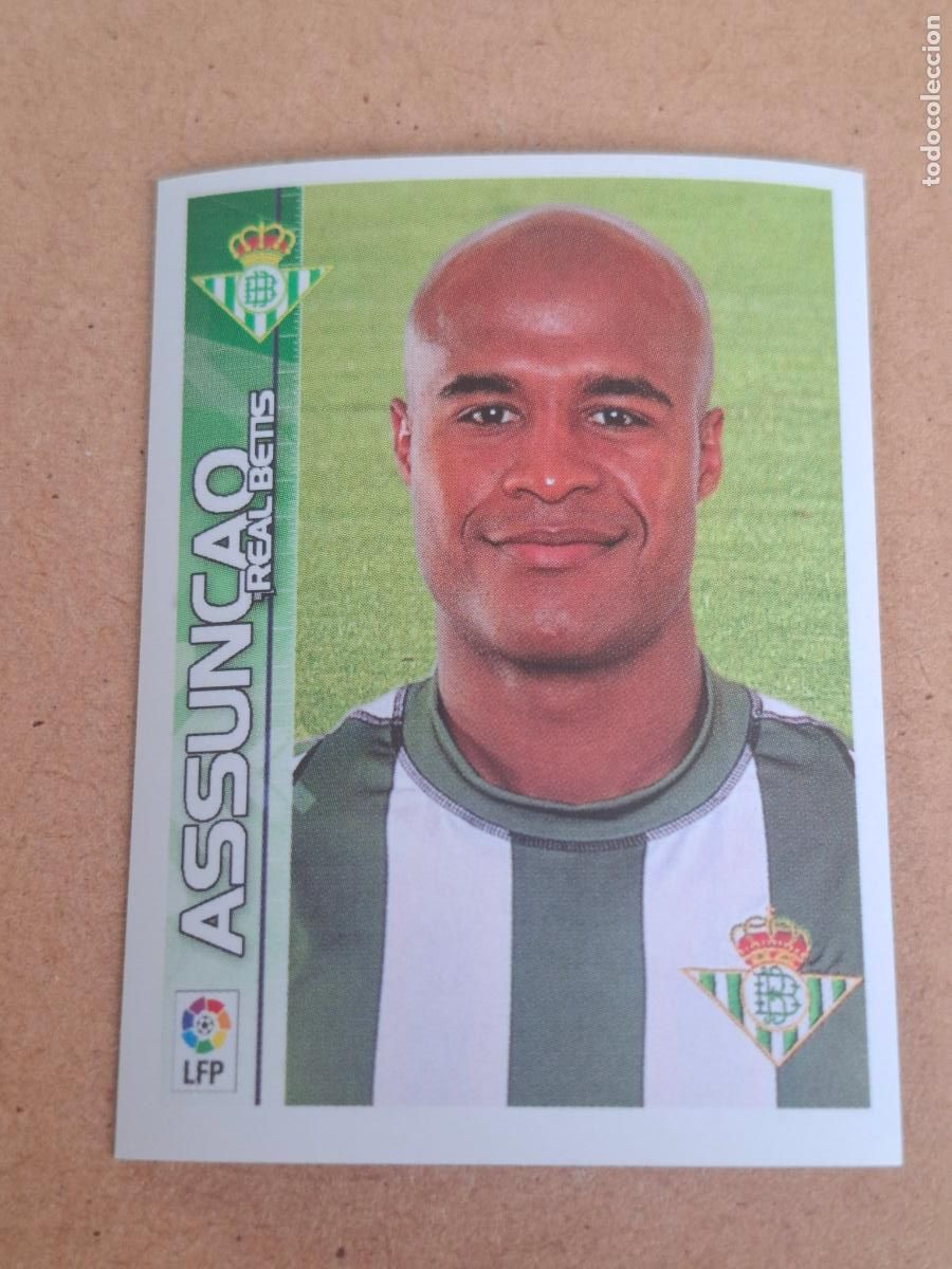Football Stickers: SUPERLIGA ESTRELLAS 2003 2004 03 04 - PANINI - 135 ASSUN&Ccedil;AO - REAL BETIS ( NUNCA PEGADO )