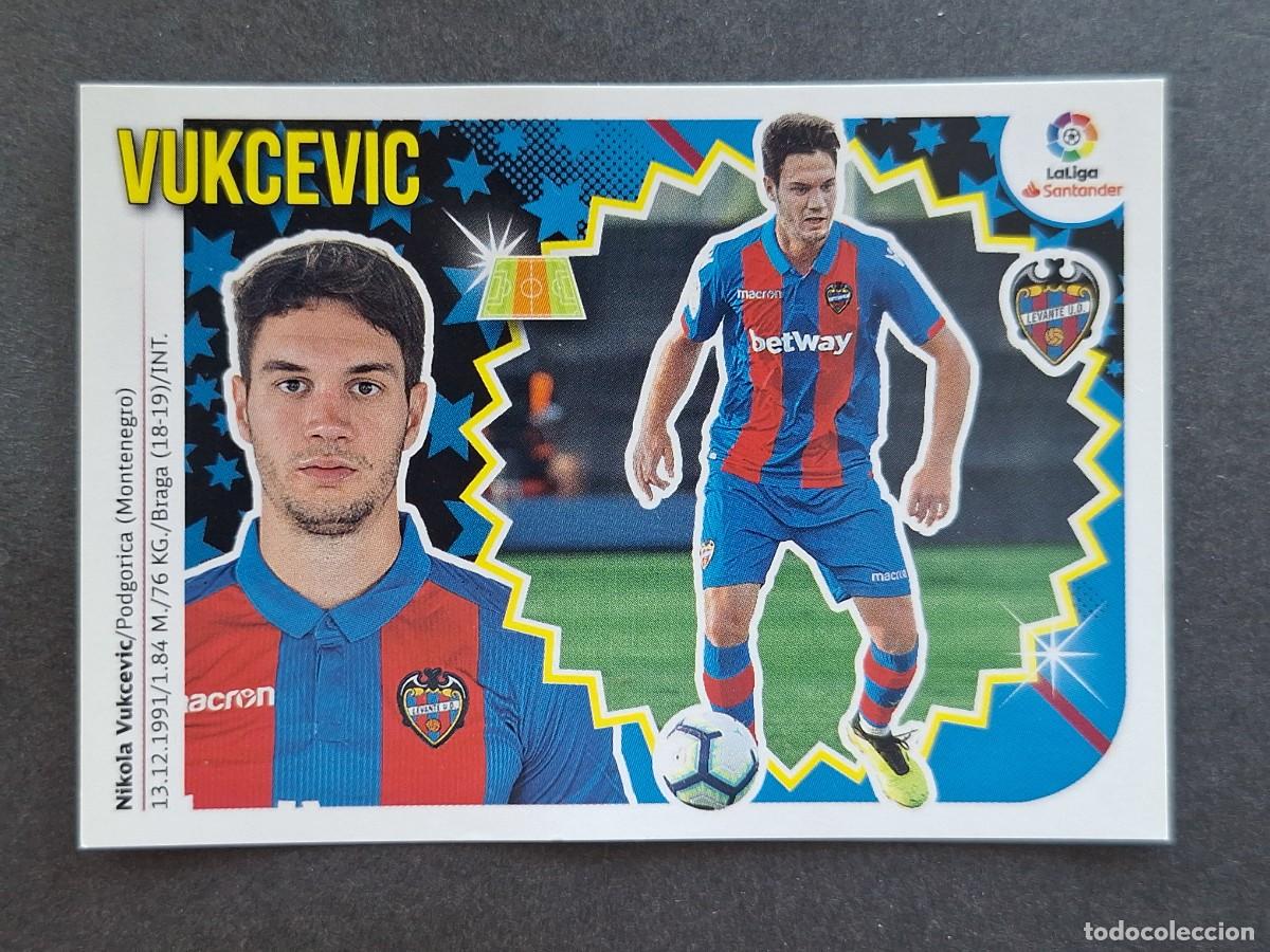 Cromos de f&uacute;tbol: L2 VUKCEVIC LEVANTE U. D. FICHAJE 51 LIGA ESTE 2018 2019 18 19 NUNCA PEGADO SIN PEGAR