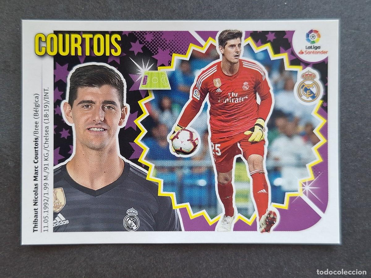 Cromos de f&uacute;tbol: L2 COURTOIS REAL MADRID FICHAJE 59 LIGA ESTE 2018 2019 18 19 NUNCA PEGADO SIN PEGAR