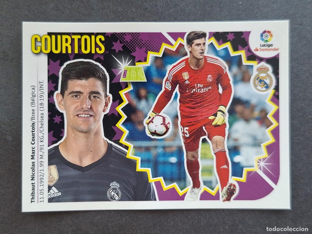 Cromos de f&uacute;tbol: L2 COURTOIS REAL MADRID FICHAJE 59 LIGA ESTE 2018 2019 18 19 NUNCA PEGADO SIN PEGAR