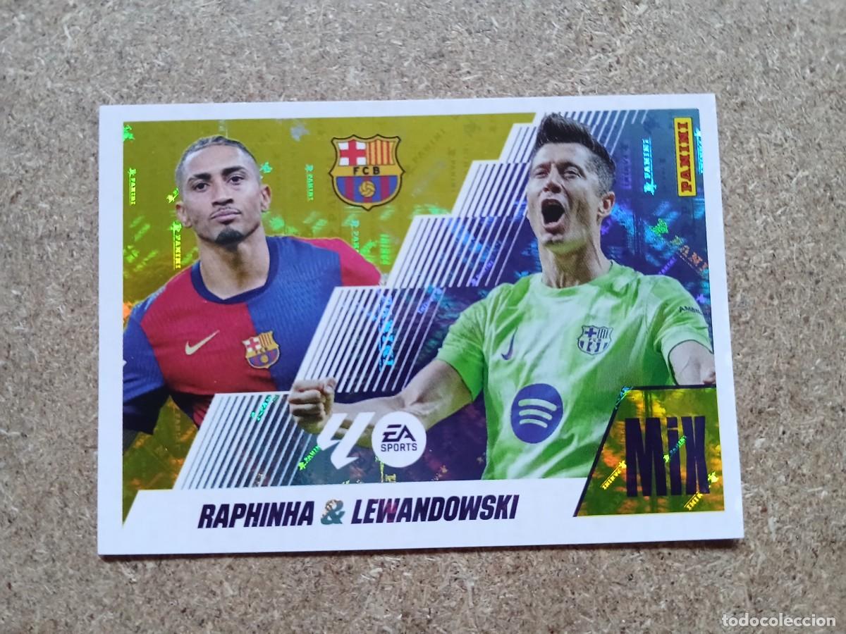 Cromos de f&uacute;tbol: RAPHINHA - LEWANDOWSKI - FC BARCELONA MIX N&ordm; 21 LIGA ESTE 2025 2026 - 25 26