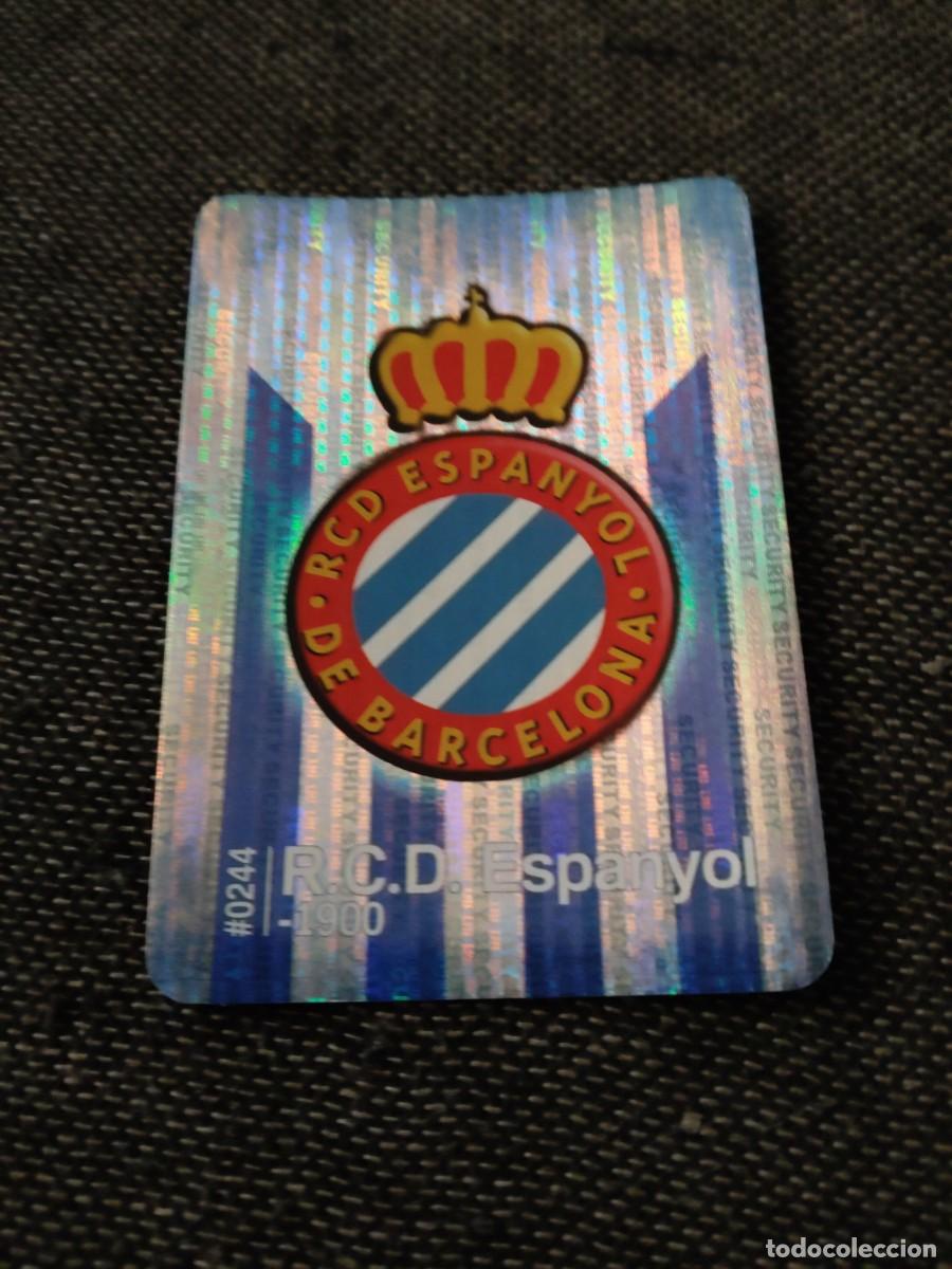 Cromos de f&uacute;tbol: 244 escudo Espanyol versi&oacute;n security las fichas de la liga 2016