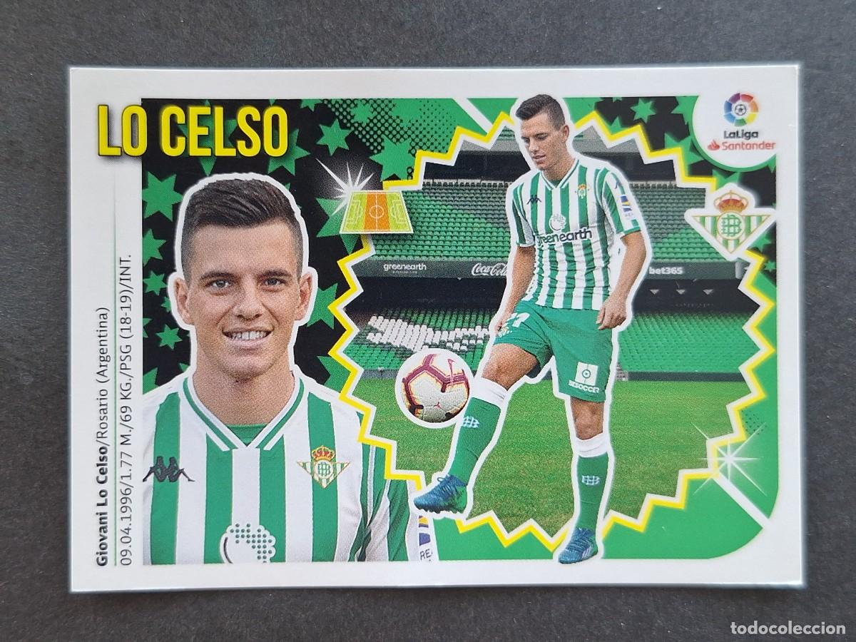 Cromos de f&uacute;tbol: L2 LO CELSO REAL BETIS BALOMPIE FICHAJE 64 LIGA ESTE 2018 2019 18 19 NUNCA PEGADO SIN PEGAR