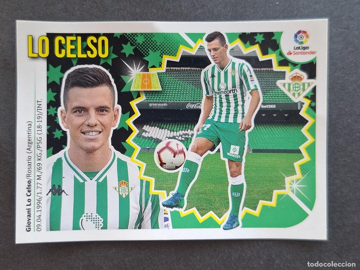 Cromos de f&uacute;tbol: L2 LO CELSO REAL BETIS BALOMPIE FICHAJE 64 LIGA ESTE 2018 2019 18 19 NUNCA PEGADO SIN PEGAR
