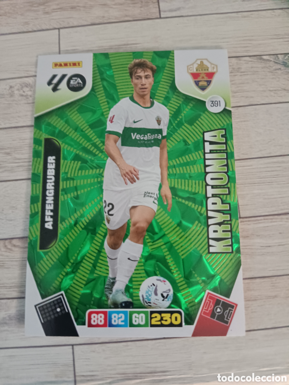 Cromos de f&uacute;tbol: 391 AFFENGRUBER ELCHE KRYPTONITA ADRENALYN XL 2025 2026 PANINI 25 26