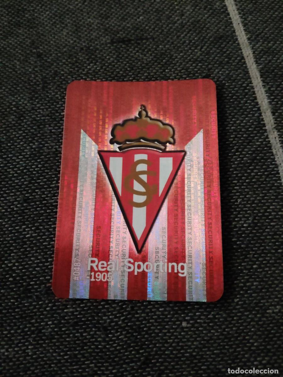 Cromos de f&uacute;tbol: 487 escudo Sporting de Gij&oacute;n versi&oacute;n security las fichas de la liga 2016