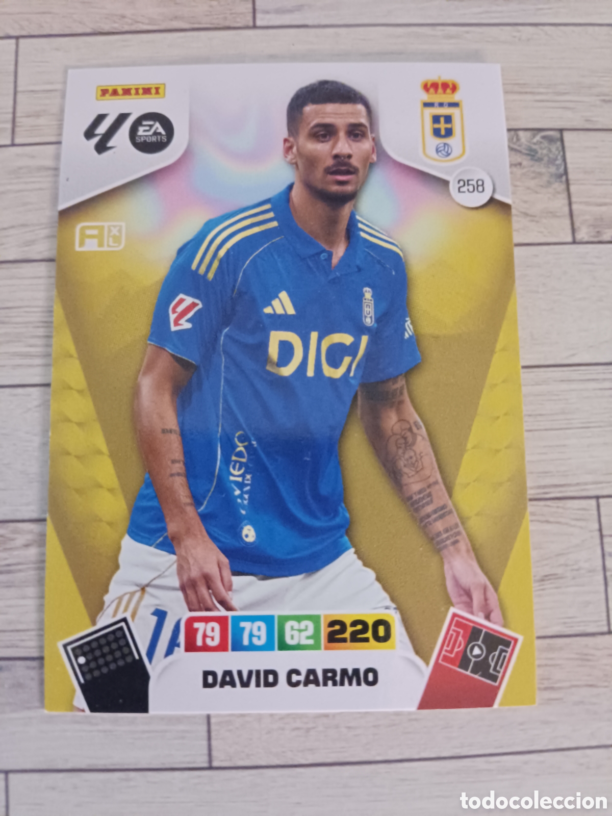 Football Stickers: 258 DAVID CARMO REAL OVIEDO ADRENALYN XL 2025 2026 PANINI 25 26
