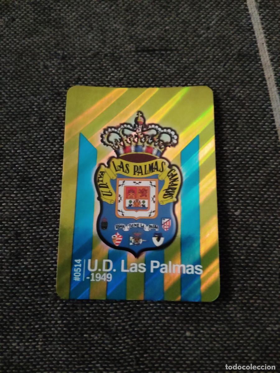 Cromos de f&uacute;tbol: 514 escudo las Palmas versi&oacute;n rayas diagonales las fichas de la liga 2016
