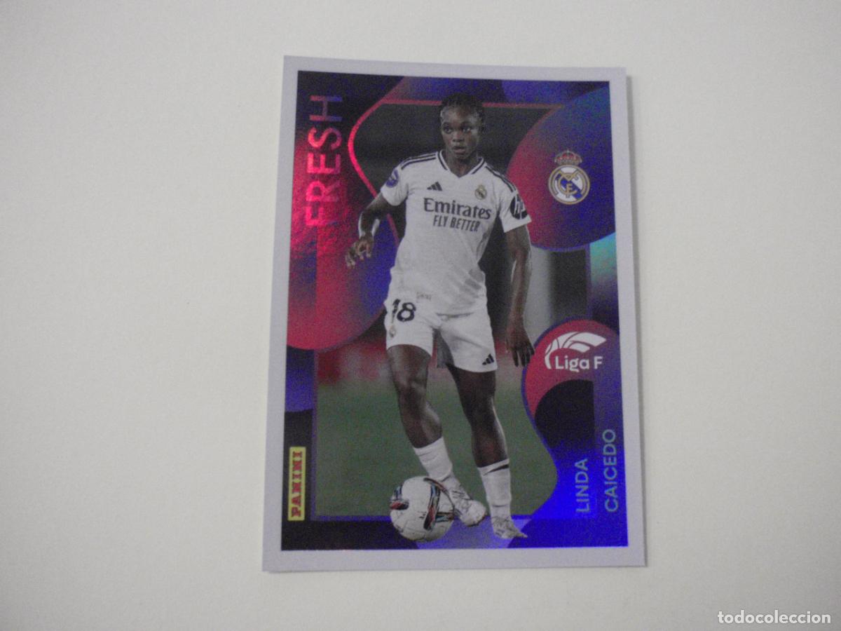 Cromos de f&uacute;tbol: Cromo sticker 377 LINDA CAICEDO (Real Madrid) FRESH. LIGA F femenina 2024 2025. Panini 24 25