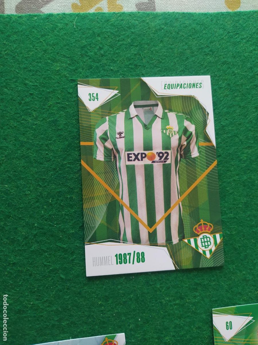 Cromos de f&uacute;tbol: BETIS CARDS 2025 2026 CAMISETA N&ordm; 354 1987/1988
