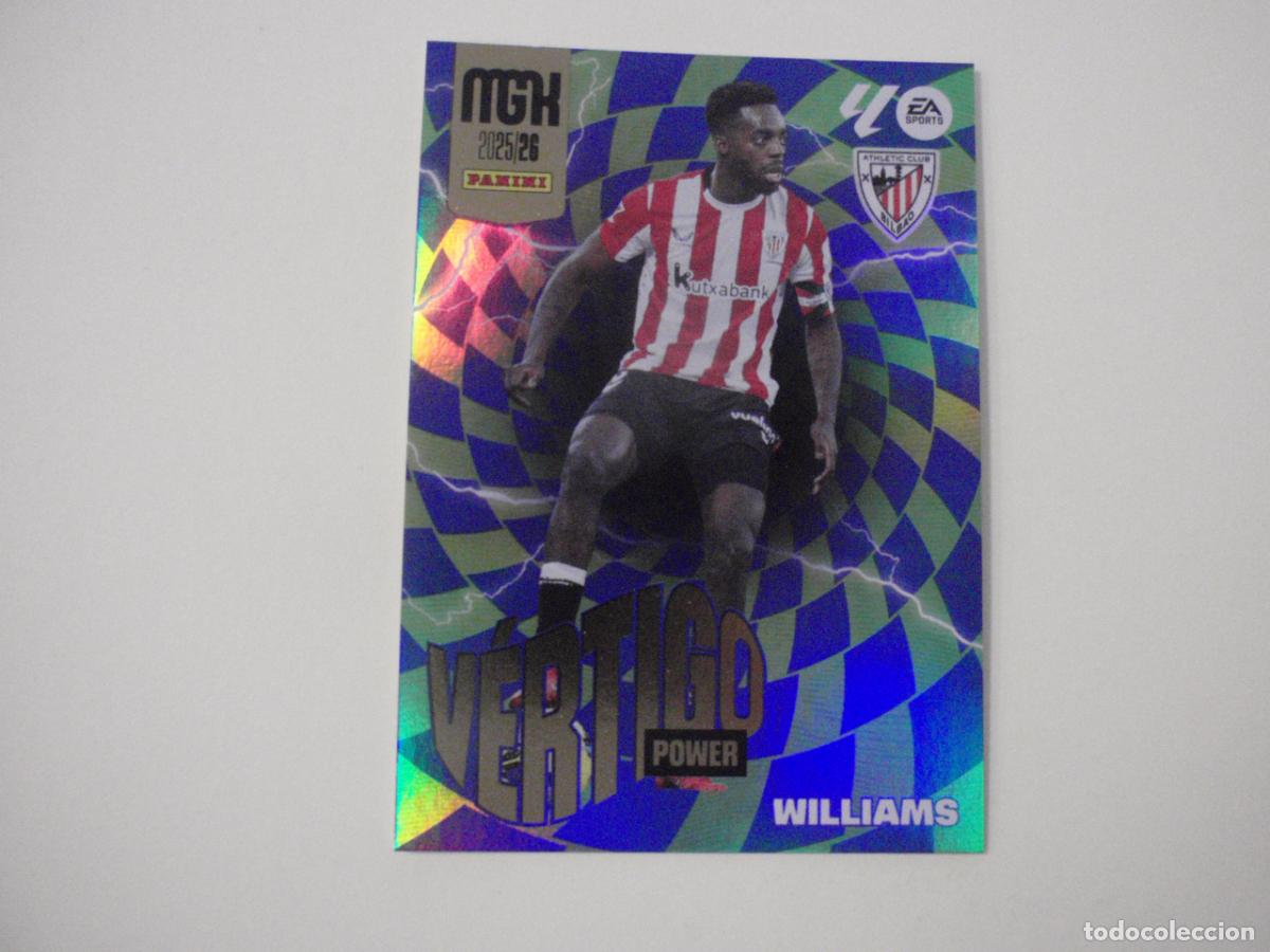 Cromos de f&uacute;tbol: P386 WILLIAMS Athl&eacute;tic V&Eacute;RTIGO POWER. Trading card MGK Megacracks LA LIGA 2025 2026 Panini. 25 26