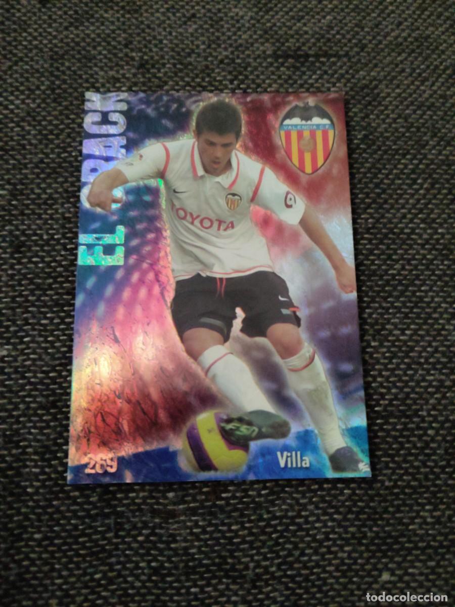 Cromos de f&uacute;tbol: 269 villa el crack jaspeado puntas cuadradas las fichas de la liga 2009