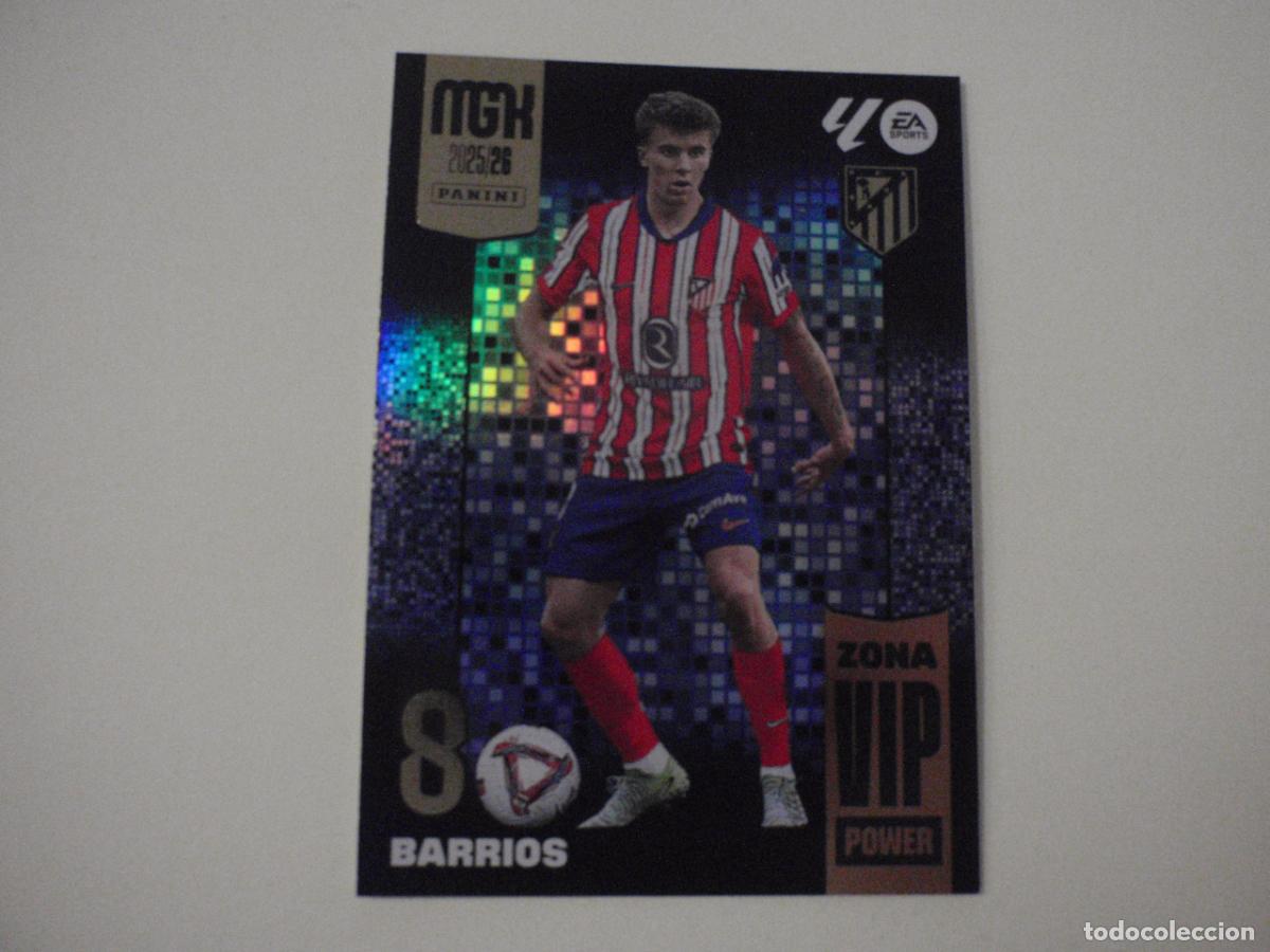 Cromos de f&uacute;tbol: P389 BARRIOS Atl&eacute;tico ZONA VIP POWER. Trading card MGK Megacracks LA LIGA 2025 2026 Panini. 25 26