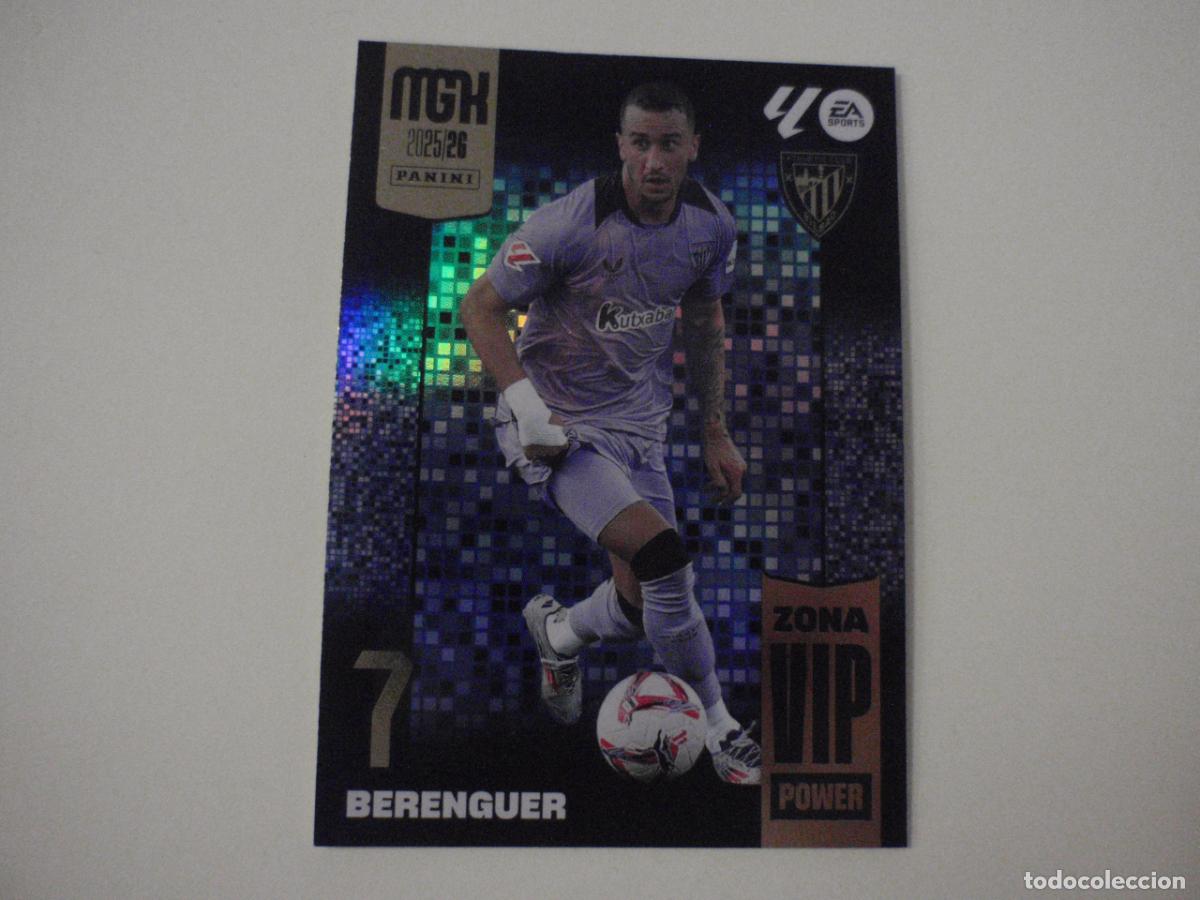 Cromos de f&uacute;tbol: P390 BERENGUER Athl&eacute;tic ZONA VIP POWER. Trading card MGK Megacracks LA LIGA 2025 2026 Panini. 25 26