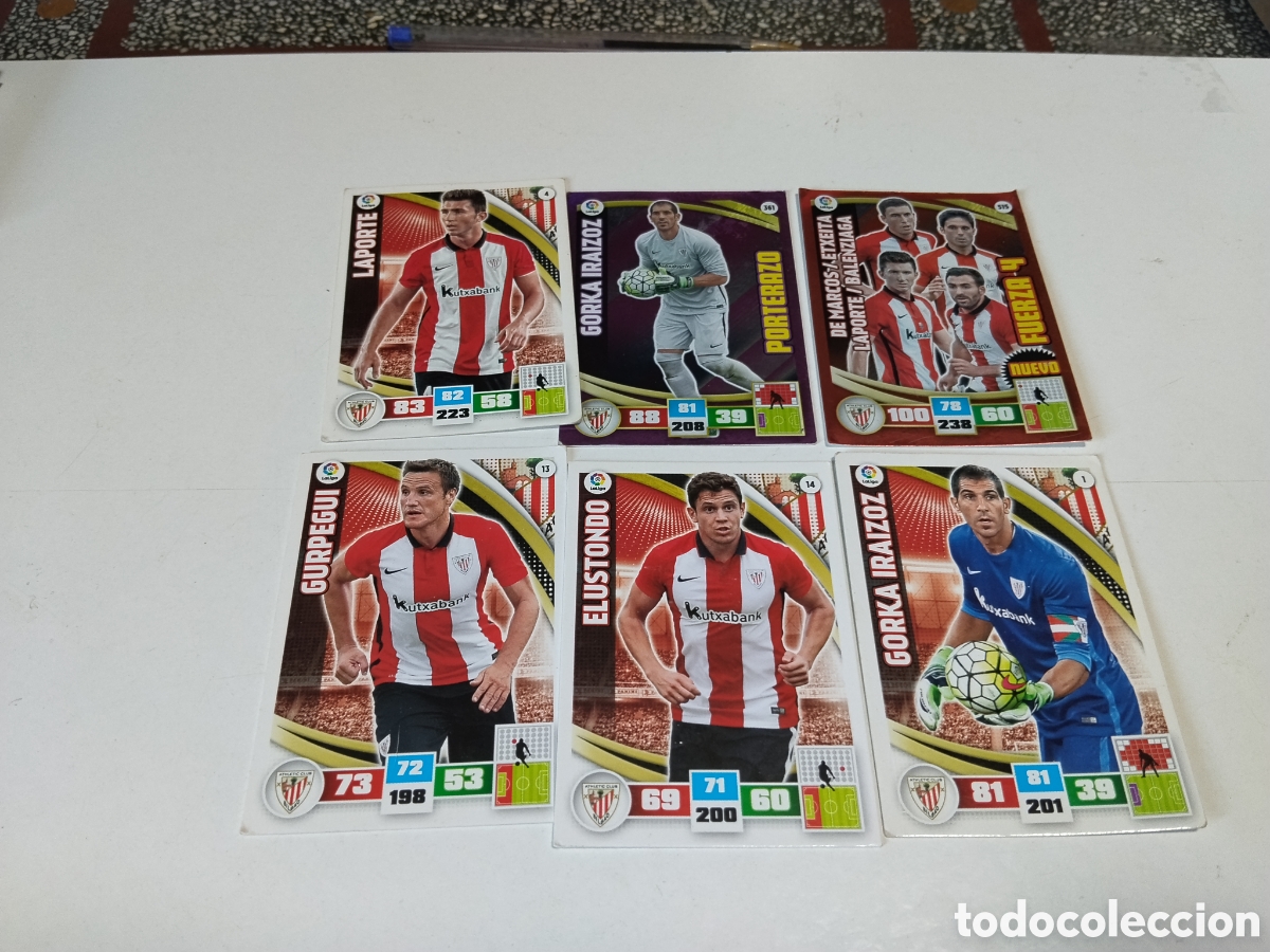 Figurine di Calcio: 6 Cromos Athletic Club Bilbao 2015-2016