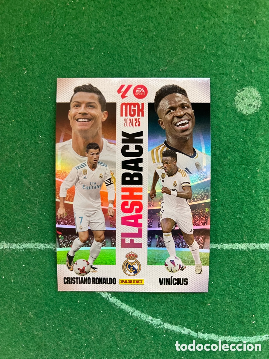 Figurine di Calcio: 425 CRISTIANO RONALDO VINICIUS JR REAL MADRID MEGACRACKS 2024 2025 PANINI FLASHBACK