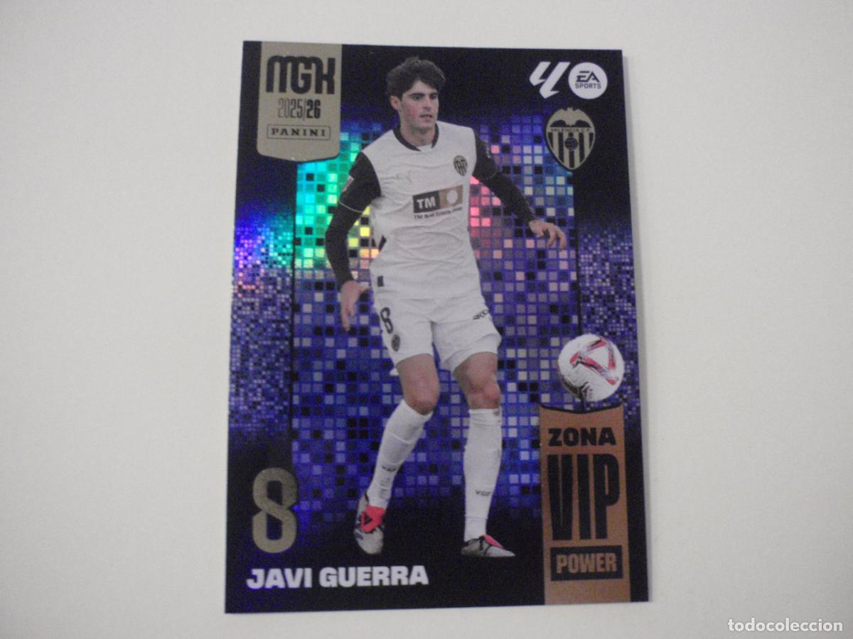Figurine di Calcio: P398 JAVI GUERRA Valencia ZONA VIP POWER Trading card MGK Megacracks LA LIGA 2025 2026 Panini. 25 26