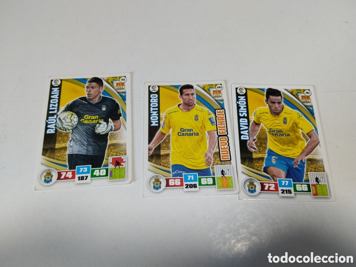 Football Stickers: 3 Cromos Las palmas C.F 2015-2016
