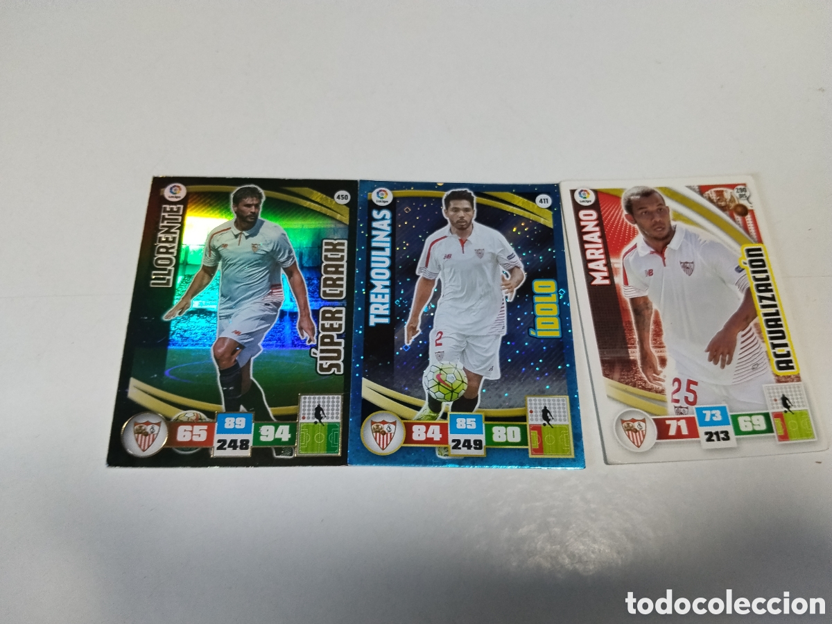 Cromos de f&uacute;tbol: 3 Cromos Sevilla C.F 2015-2016