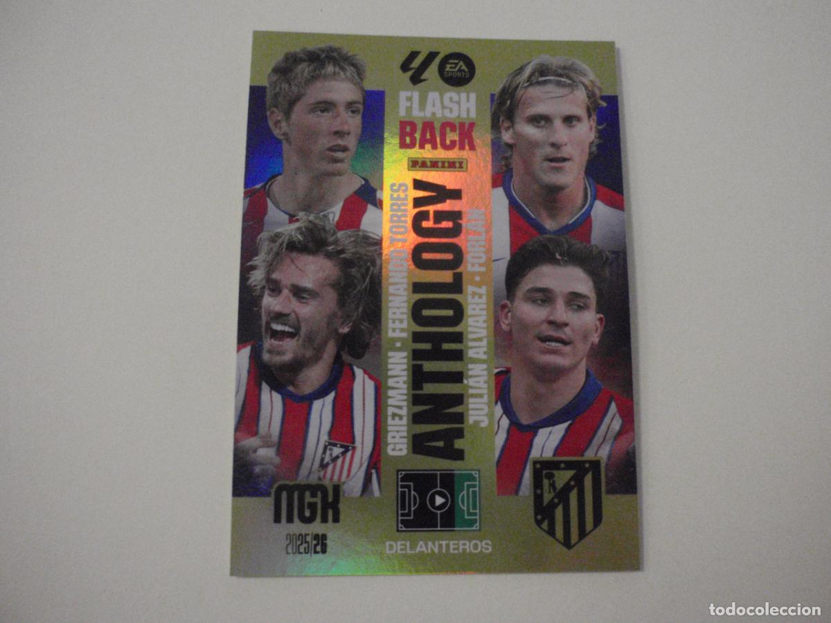 Cromos de f&uacute;tbol: 434 Atl&eacute;tico FLASHBACK ANTHOLOGY. Trading card MGK Megacracks LA LIGA 2025 2026 Panini. 25 26