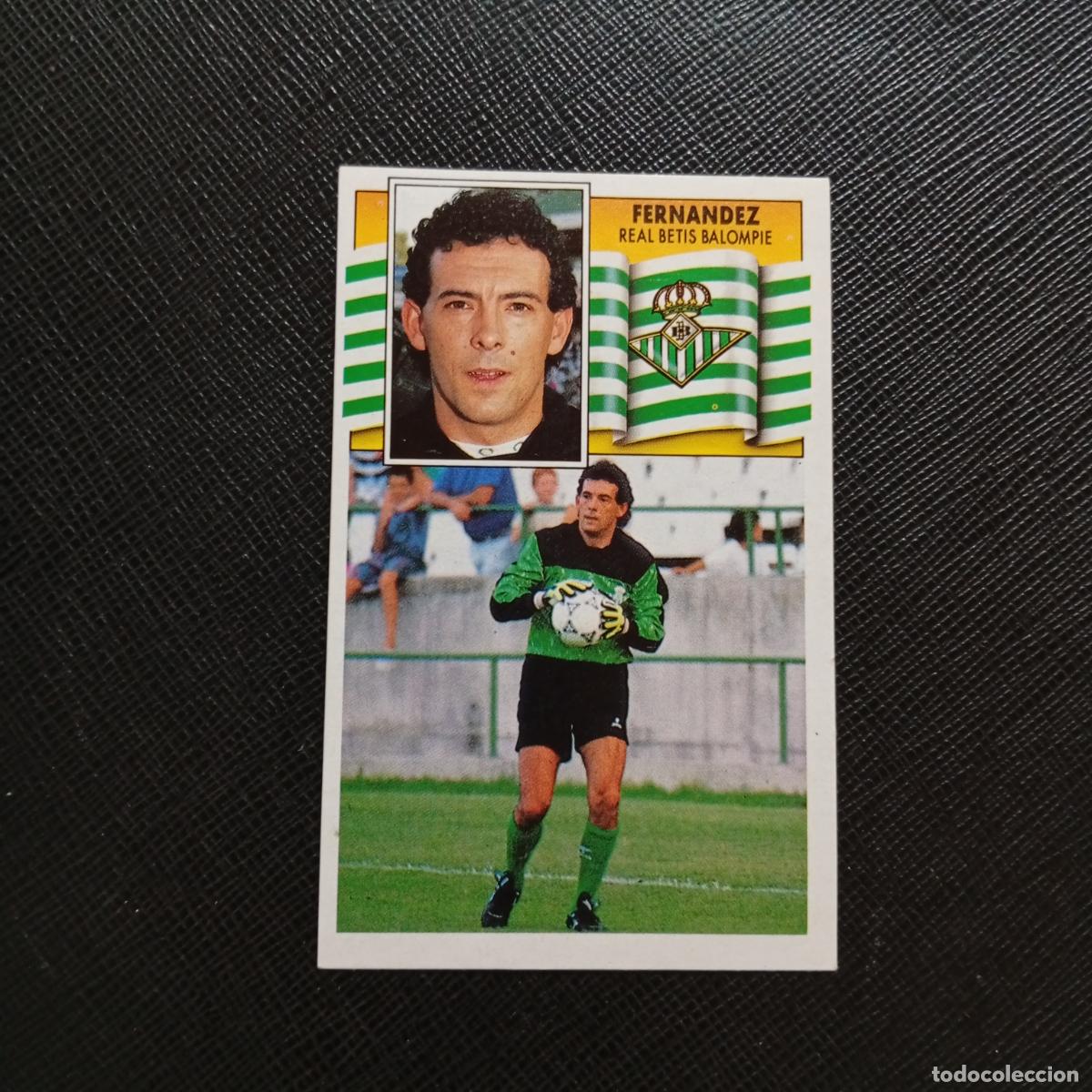 Cromos de f&uacute;tbol: FERNANDEZ REAL BETIS ESTE 1990 1991 CROMO FUTBOL LIGA 90 91 - DESPEGADO - A37 PG100 FICHAJE 15