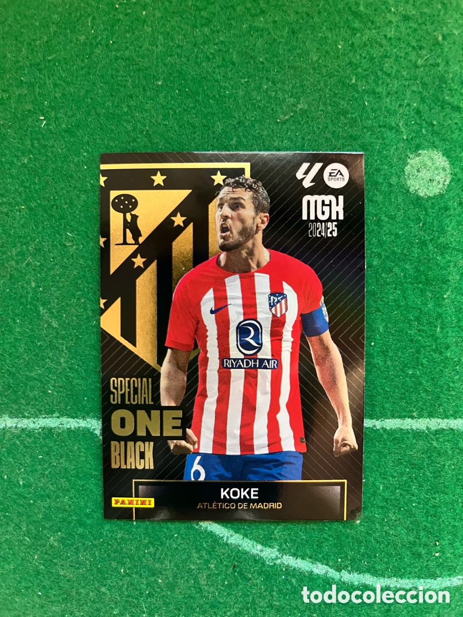 Cromos de f&uacute;tbol: KOKE ATL&Eacute;TICO DE MADRID MEGACRACKS 2024 2025 PANINI SPECIAL ONE BLACK