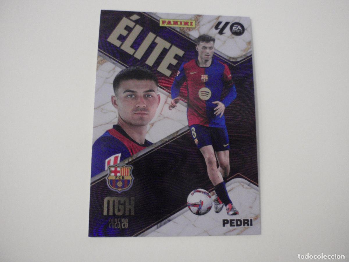 Cromos de f&uacute;tbol: 15 PEDRI Barcelona ELITE. Trading card MGK Megacracks LA LIGA 2025 2026 Panini. 25 26