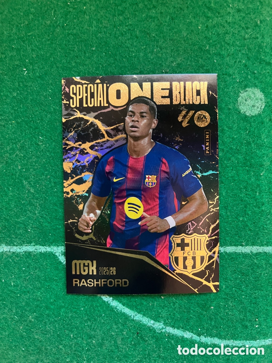 Cromos de f&uacute;tbol: RASHFORD BARCELONA MEGACRACKS 2025 2026 PANINI SPECIAL ONE BLACK