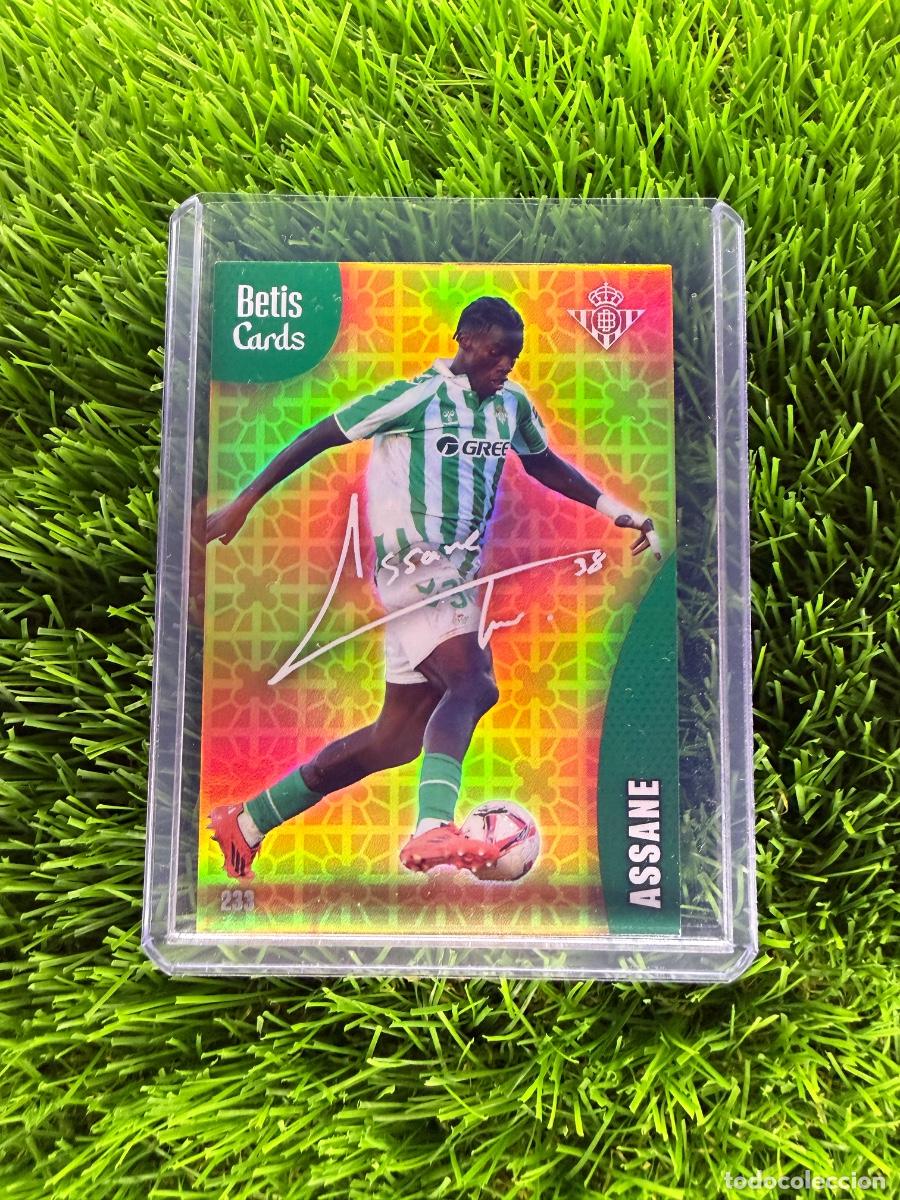 Cromos de f&uacute;tbol: N&ordm; 233 Assane Diao Carta Oro Real Betis Holycards Betis Cards 2025