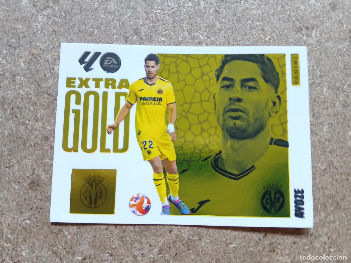 Cromos de f&uacute;tbol: AYOZE - VILLARREAL CF EXTRA GOLD N&ordm; 1 LIGA ESTE 2025 2026 - 25 26