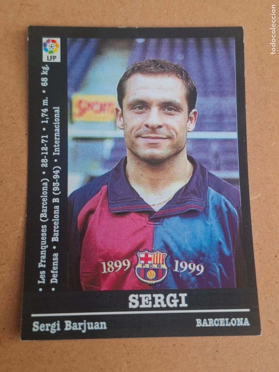 Cromos de f&uacute;tbol: PANINI LIGA 2000 2001 00 01 - 24 SERGI - FC. BARCELONA ( NUNCA PEGADO )