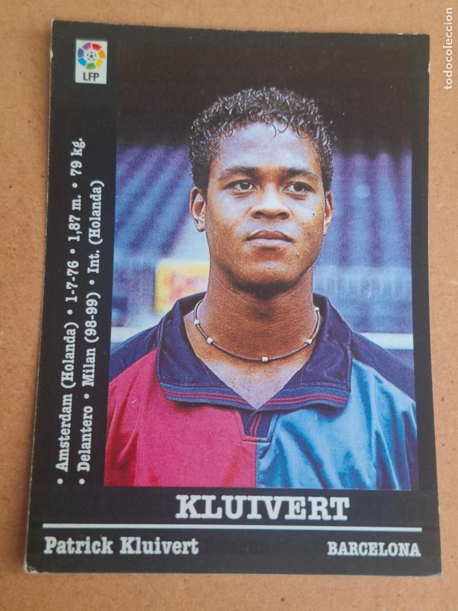 Cromos de f&uacute;tbol: PANINI LIGA 2000 2001 00 01 - 32 KLUIVERT - FC. BARCELONA ( NUNCA PEGADO )