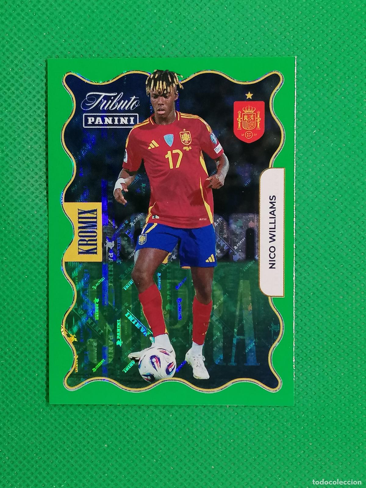 Cromos de f&uacute;tbol: KV81 NICO WILLIAMS KROMIX SUPRA VERDE GREEN ⚽PANINI TRIBUTO SELECCION ESPA&Ntilde;OLA ESPA&Ntilde;A CARD 26 2026⚽