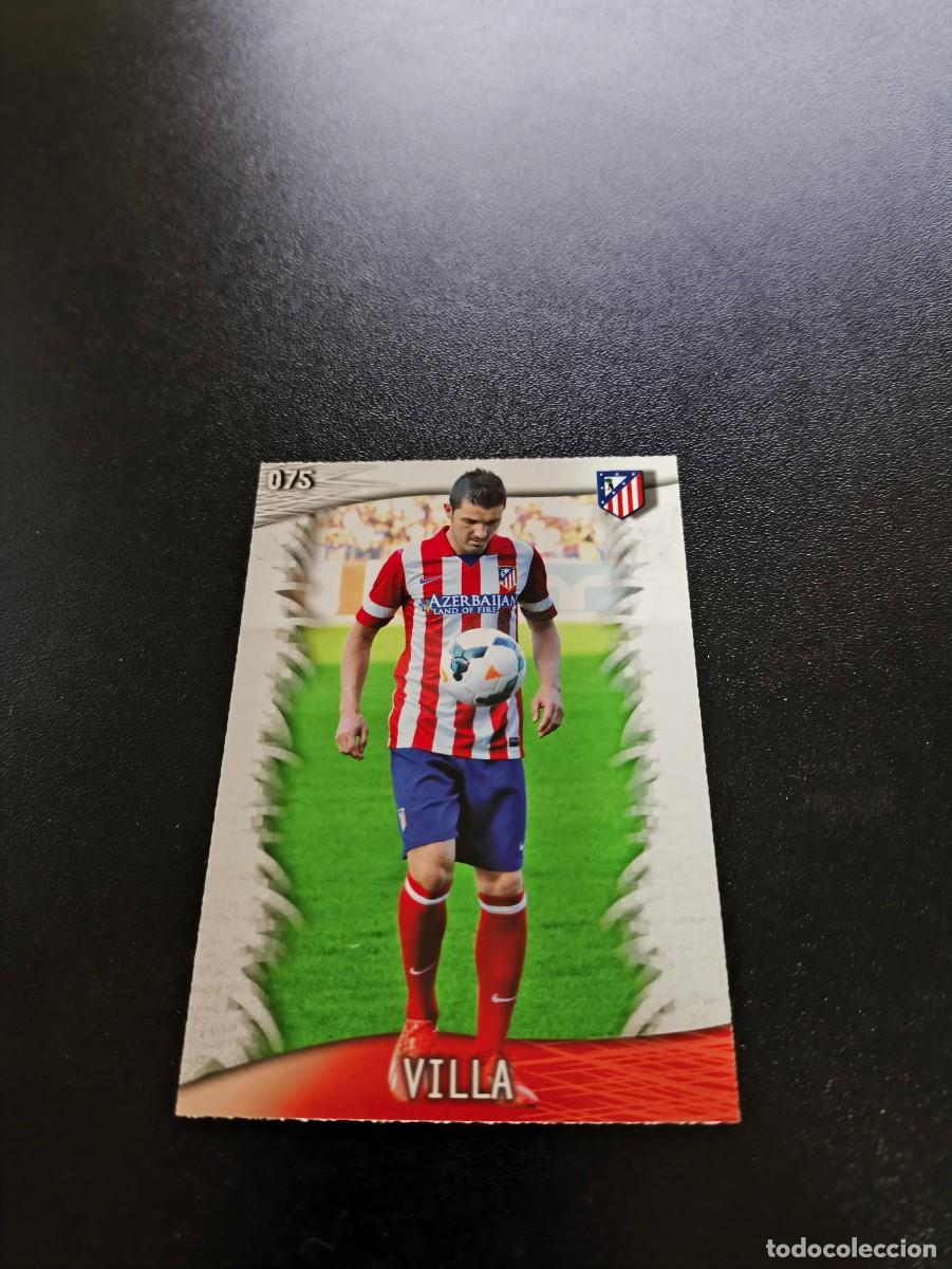 Cromos de f&uacute;tbol: 75 Villa ATLETICO DE MADRID BRILLO LETRAS MUNDICROMO LIGA 2013 2014 13 14 NO PANINI ESTE