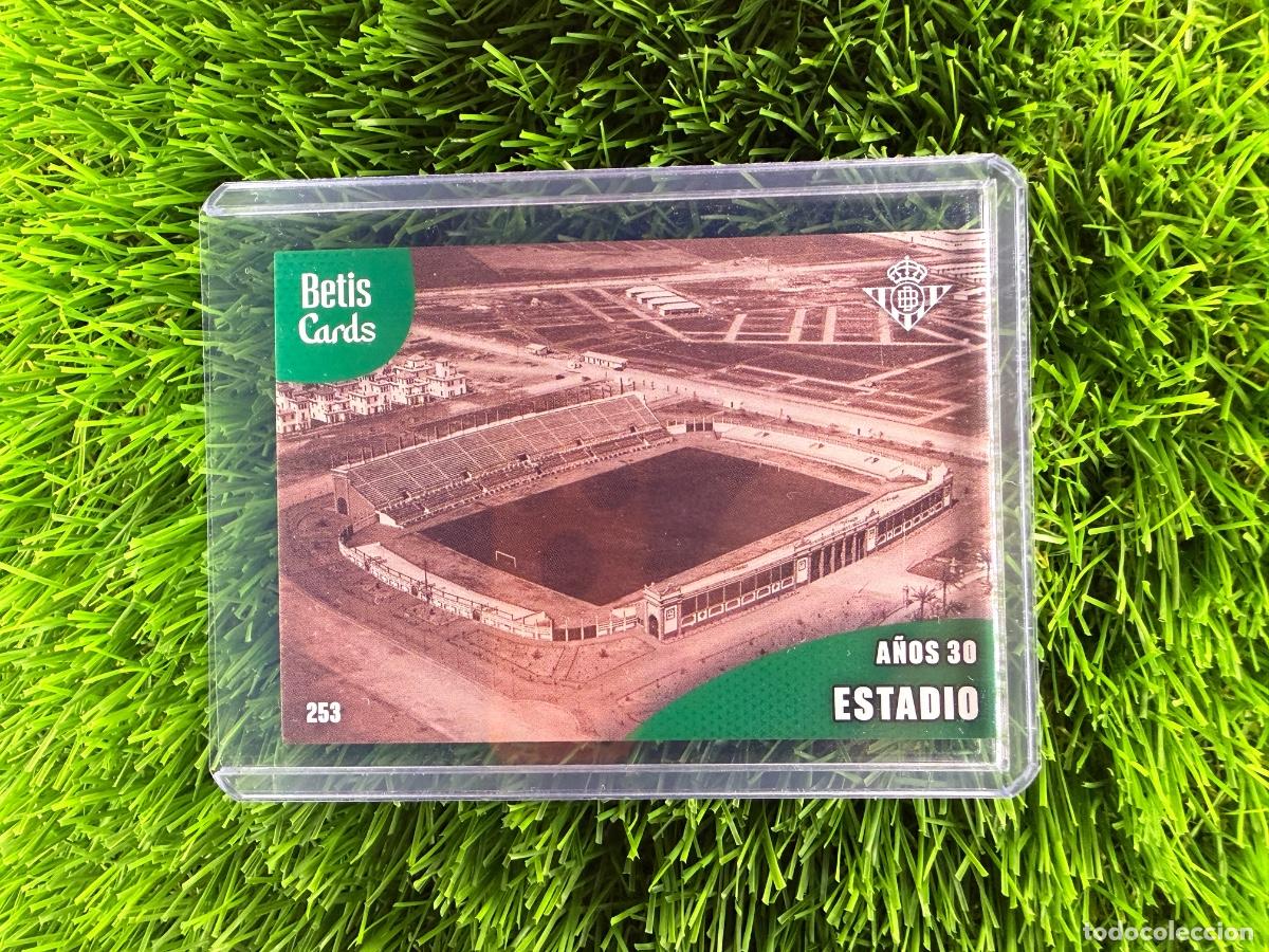 Cromos de f&uacute;tbol: N&ordm; 253 A&ntilde;os 30 Estadio Real Betis Holycards Betis Cards 2025