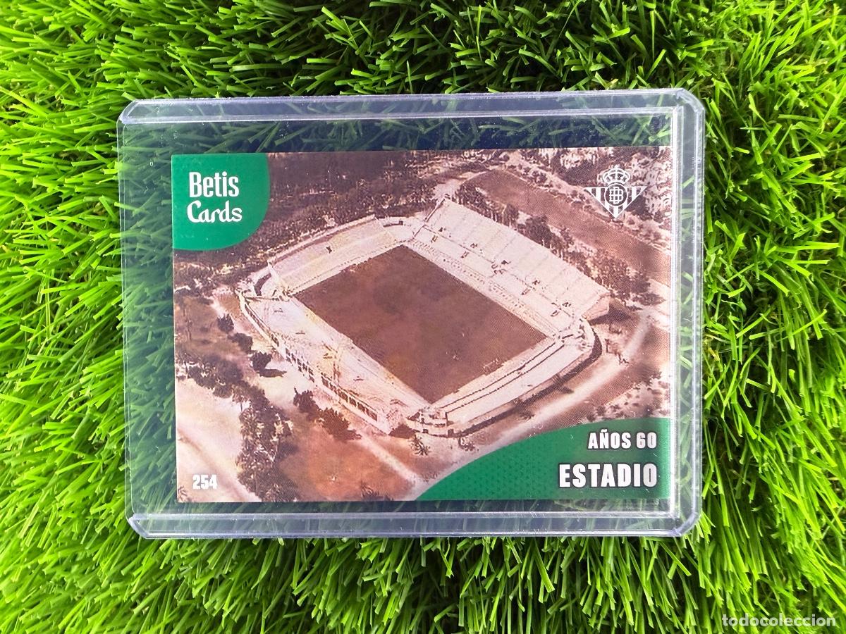 Cromos de f&uacute;tbol: N&ordm; 254 A&ntilde;os 60 Estadio Real Betis Holycards Betis Cards 2025