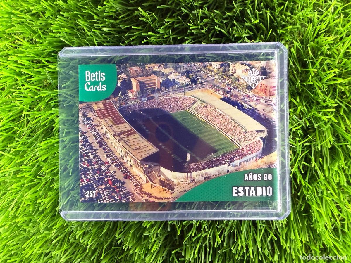 Cromos de f&uacute;tbol: N&ordm; 257 A&ntilde;os 90 Estadio Real Betis Holycards Betis Cards 2025