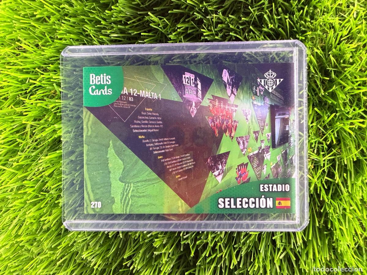 Cromos de f&uacute;tbol: N&ordm; 270 Selecci&oacute;n Interior Estadio Real Betis Holycards Betis Cards 2025