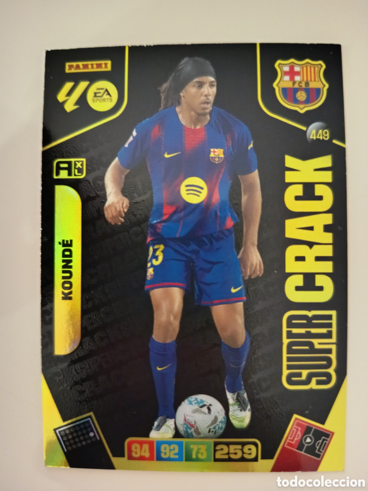 Cromos de f&uacute;tbol: 449 Kounde Super Crack adrenalyn xl 2025-2026