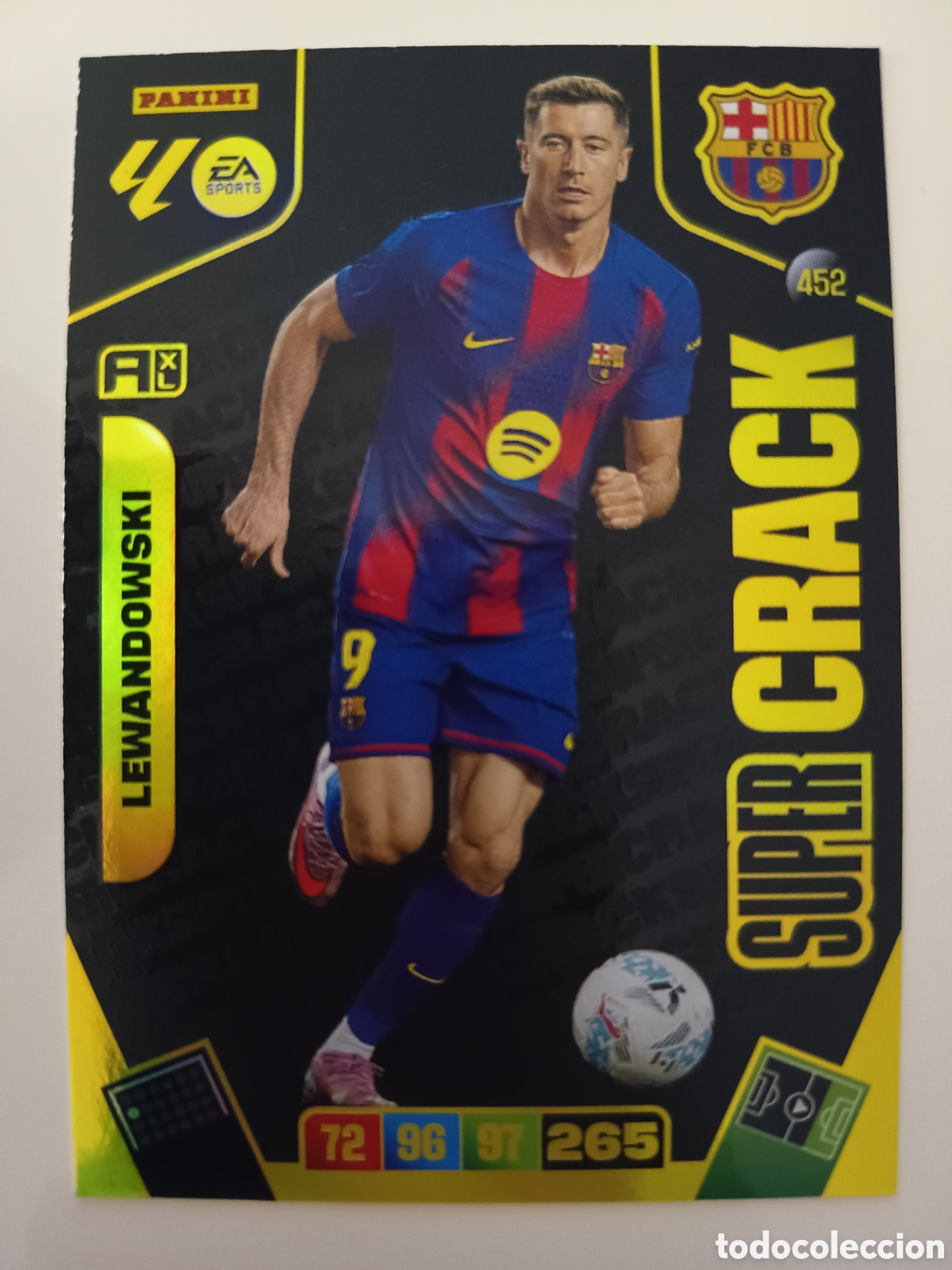 Cromos de f&uacute;tbol: 452 Lewandowski Super Crack adrenalyn xl 2025-2026