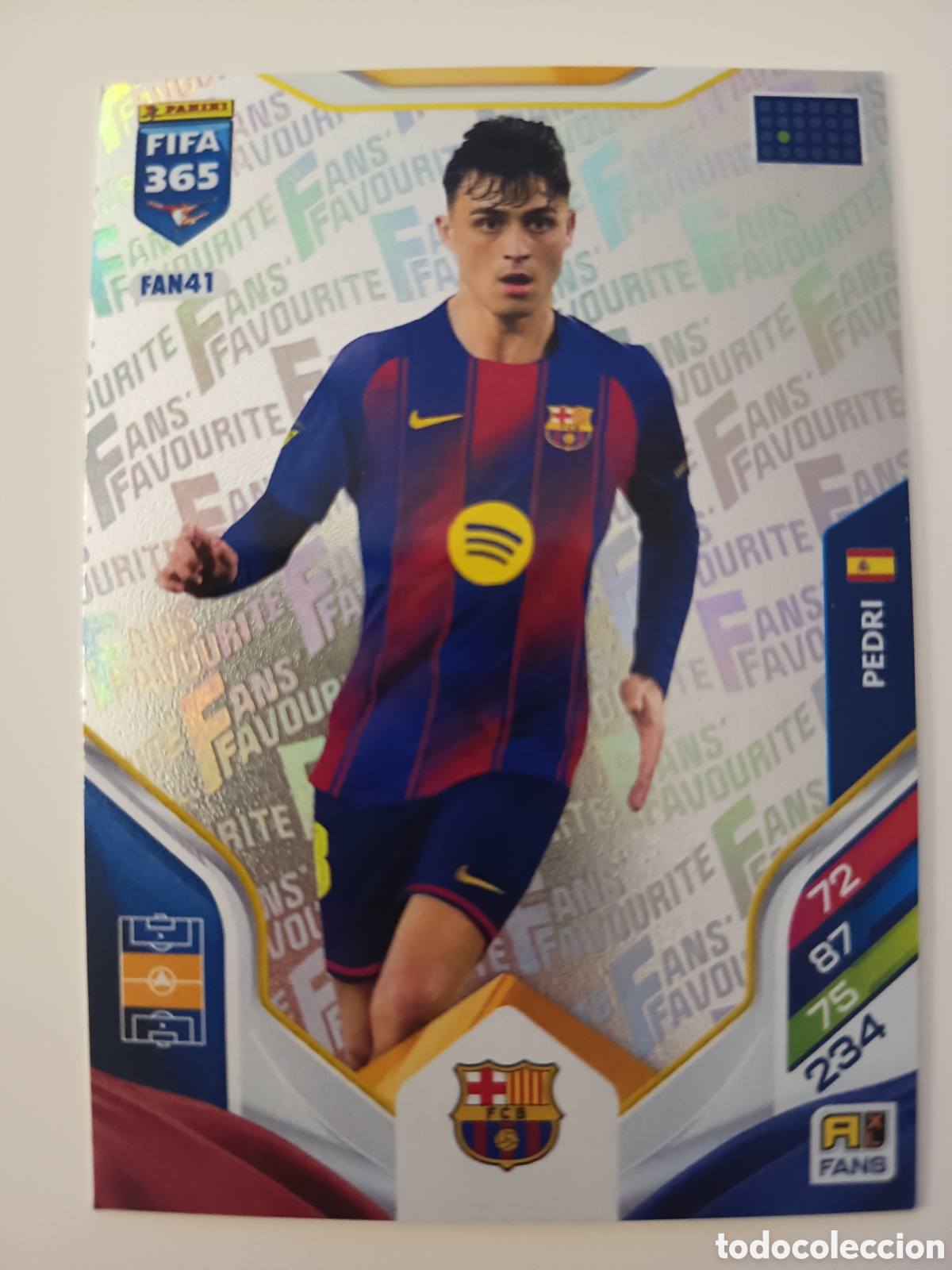 Cartes &agrave; collectionner de Football: FAN41 Pedri fans favourite adrenalyn FIFA 365 2025-2026
