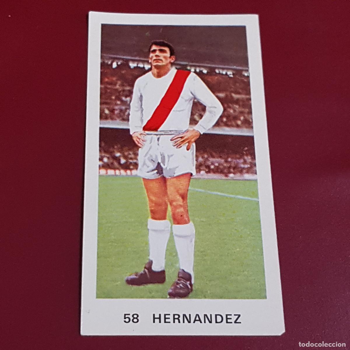 Cartes &agrave; collectionner de Football: RUIZ ROMERO DULCINEA - FUTBOL 1972 1973 - 72 73 - RAYO VALLECANO - HERNANDEZ 58 - NUNCA PEGADO