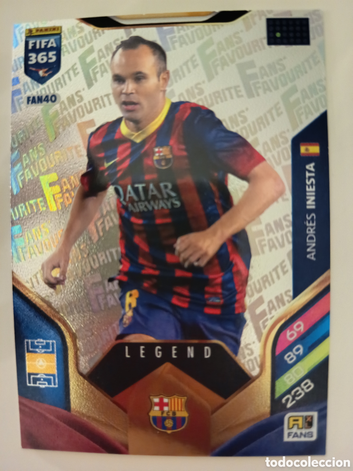 Fu&szlig;ball-Sticker: FAN40 Andr&eacute;s Iniesta Fans Favourite adrenalyn FIFA 365 2025-2026