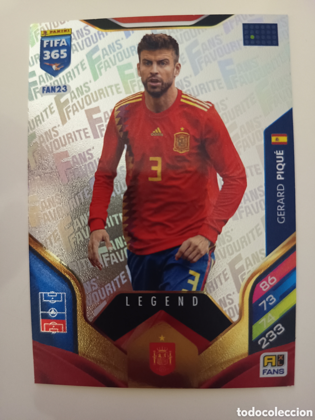 Football Stickers: FAN23 Gerard Piqu&eacute; Fans Favourite adrenalyn FIFA 365 2025-2026