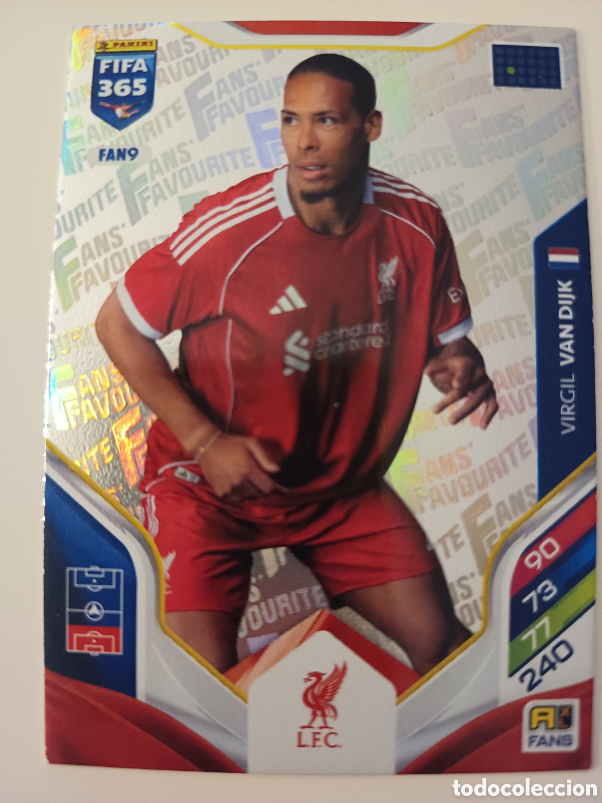 Fu&szlig;ball-Sticker: FAN9 Virgil van Dijk Fans Favourite adrenalyn FIFA 365 2025-2026