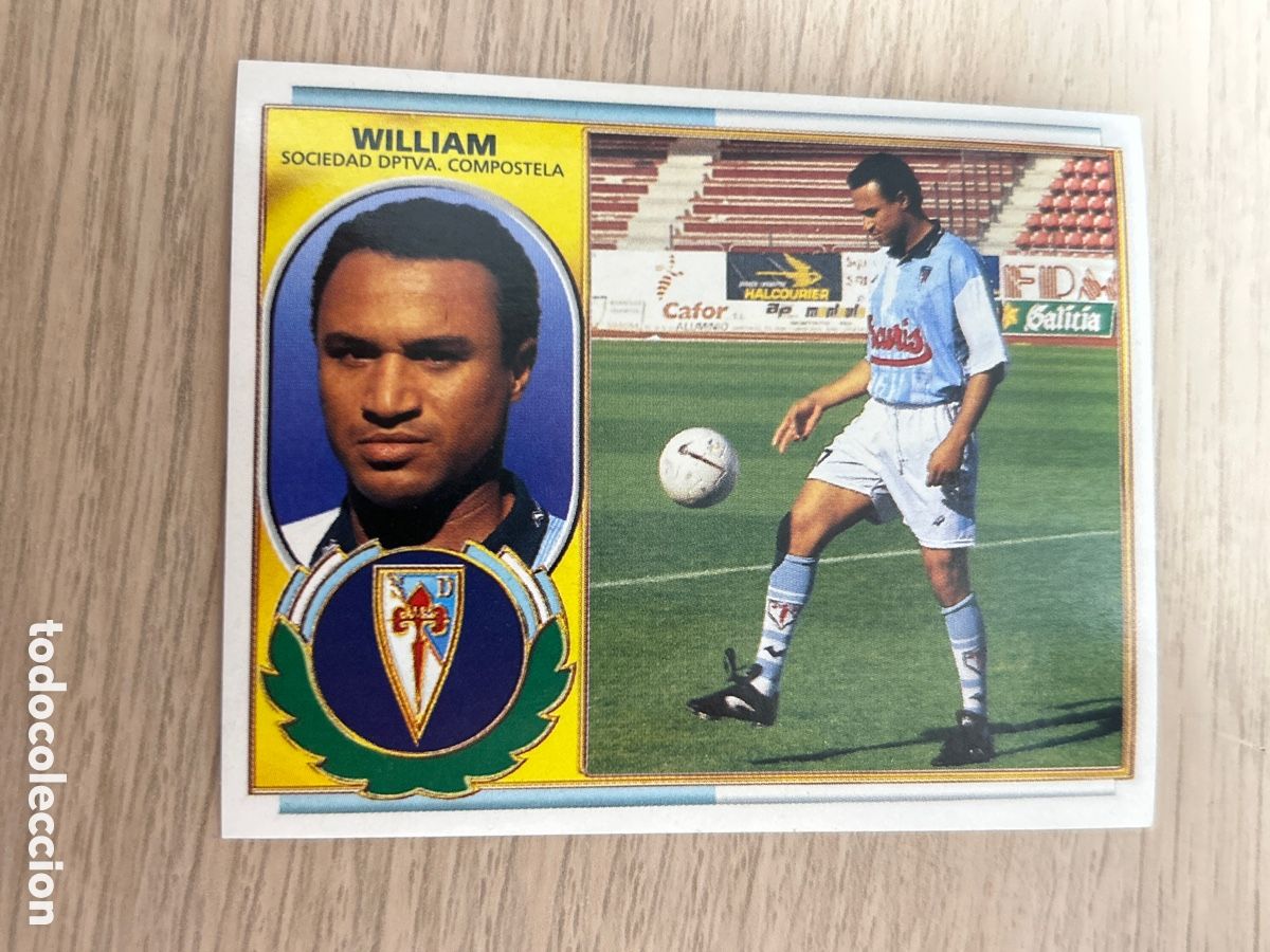 Fu&szlig;ball-Sticker: WILLIAM COMPOSTELA FICHAJE 1 BIS LIGA ESTE 1996 1997 96 97 NUNCA PEGADO SIN PEGAR