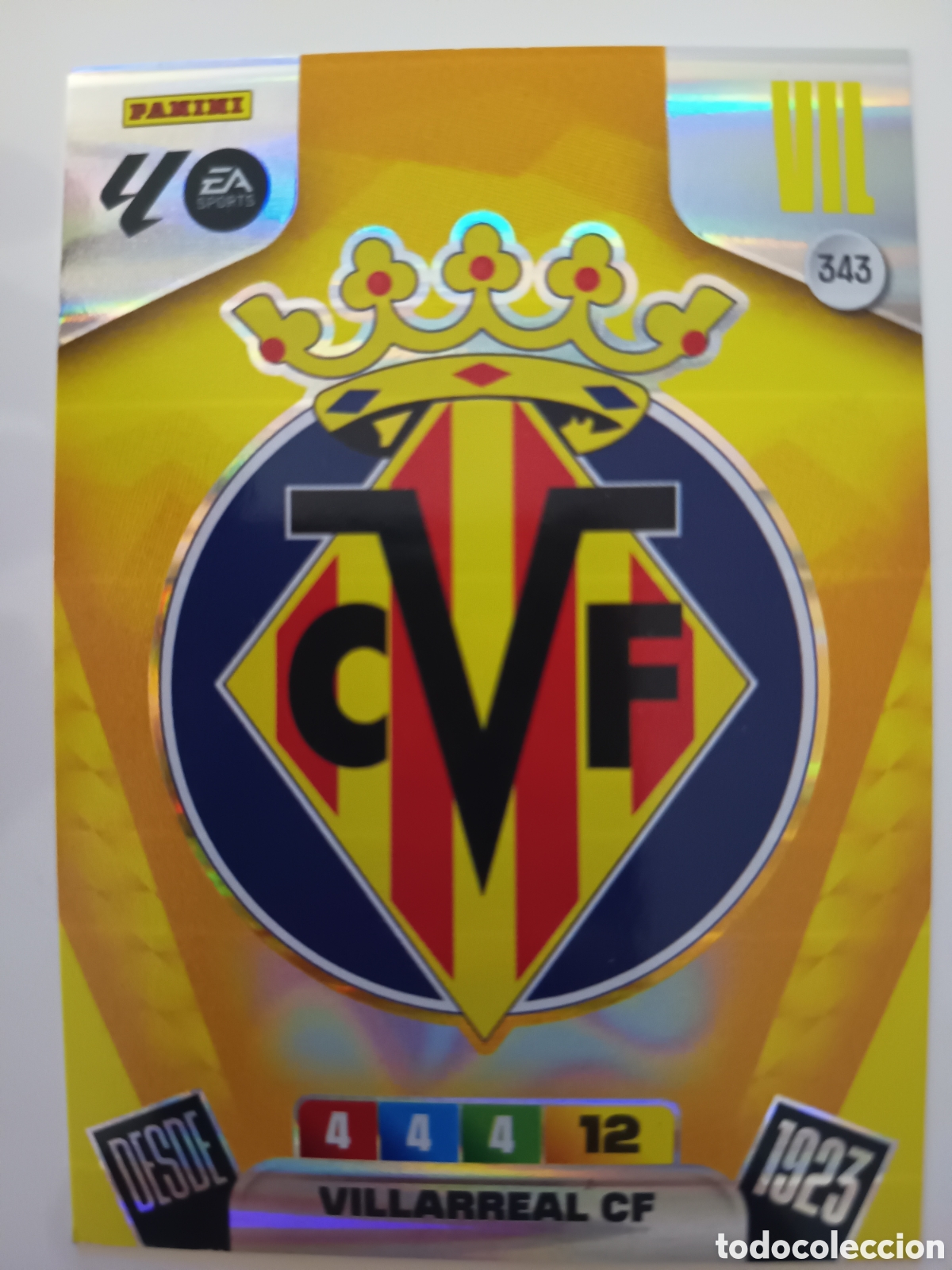 Cromos de f&uacute;tbol: 343 Villareal CF adrenalyn xl 2025-2026