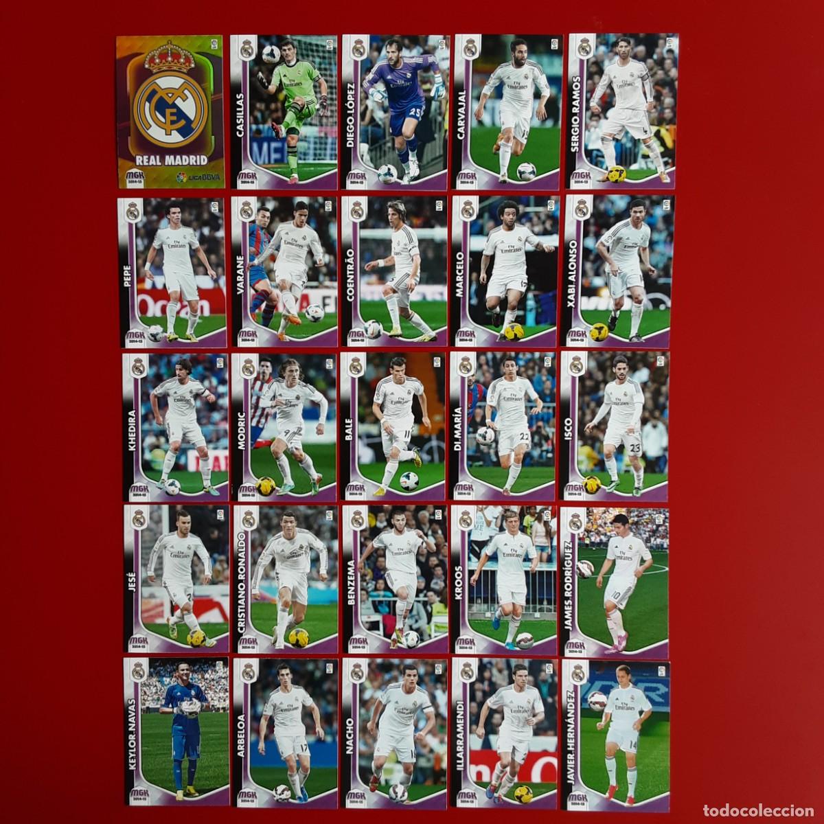 Cromos de f&uacute;tbol: EQUIPO COMPLETO BASICO REAL MADRID MEGACRACKS 2014 2015 PANINI-CRISTIANO RONALDO/MODRIC