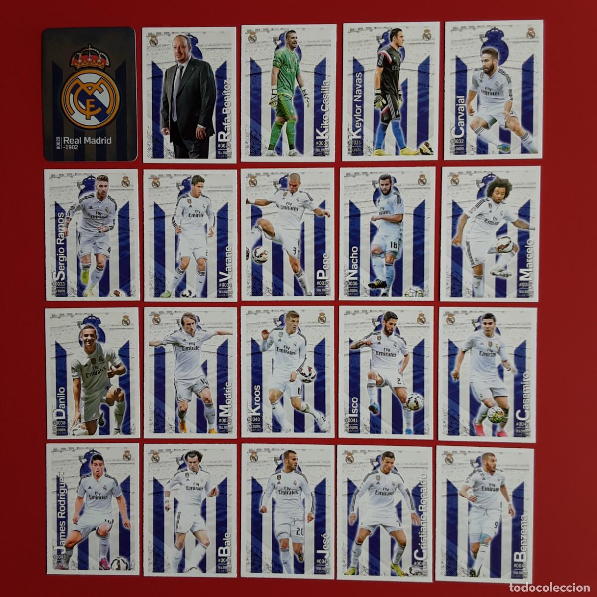Cromos de f&uacute;tbol: EQUIPO COMPLETO BASICO REAL MADRID 2015 2016 15 16 MUNDICROMO-CRISTIANO RONALDO