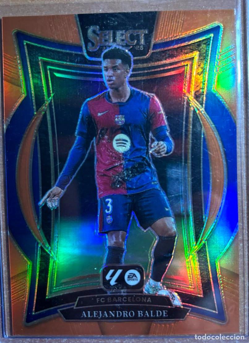 Cromos de f&uacute;tbol: PANINI SELECT LA LIGA SOCCER 2024-2025 ALEJANDRO BALDE (FC BARCELONA) NUMERADA /49